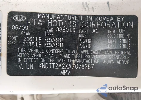 2010 Kia Soul ! z USA, uszkodzony, nr VIN KNDJT2A2XA7078267